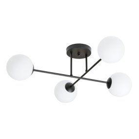 Roma 75cm Blanc plafonnier De Emibig Lighting - La lampe est fabriqu&eacute;e &agrave; partir de mat&eacute;riaux de haute qualit&eacute;, ce qui garantit &agrave; la fois une bonne fonctionnalit&eacute; et une longue dur&eacute;e de vie.