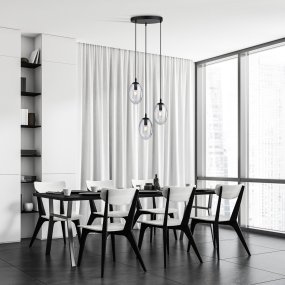 Astral Ø40 Transparent De Emibig Lighting - Ses abat-jour en verre transparent diffusent une lumière douce et chaleureuse.
