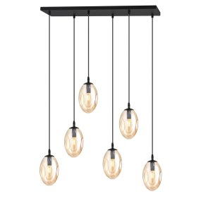 Astral 70cm Ambre suspension De Emibig Lighting - Elle est idéale au-dessus d'une table à manger ou dans un espace ouvert, où elle s'intègre harmonieusement à son environnement et devient un point focal naturel.