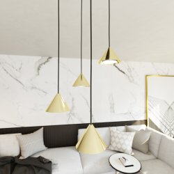 Elit Premium Ø30 Or suspension De Emibig Lighting - Elit est une lampe unique au design moderne et minimaliste.