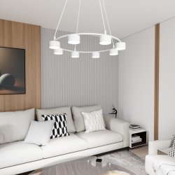 Starlit Ø64 Blanc suspension De Emibig Lighting - Une lampe suspendue minimaliste au design moderne qui impressionne par sa forme circulaire élégante.