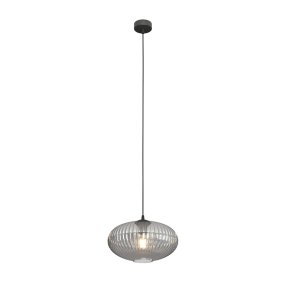 Coco Ø30 Couleur fumée De Emibig Lighting - L'&eacute;l&eacute;gant abat-jour en verre fum&eacute; &eacute;met une lumi&egrave;re chaleureuse qui conf&egrave;re &agrave; la pi&egrave;ce une atmosph&egrave;re l&eacute;g&egrave;re et douce.