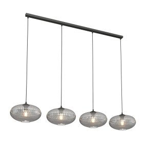 Coco 140cm Couleur fumée De Emibig Lighting - Les &eacute;l&eacute;gants abat-jour en verre fum&eacute; &eacute;mettent une lumi&egrave;re chaleureuse qui conf&egrave;re &agrave; la pi&egrave;ce une atmosph&egrave;re l&eacute;g&egrave;re et douce.
