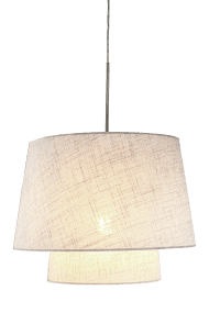 Doble Ø48 Beige De Aneta Lighting - Le tissu clair confère à la lampe une ambiance chaleureuse et accueillante, tandis que sa forme simple lui permet de s'intégrer facilement à différents styles d'intérieur.