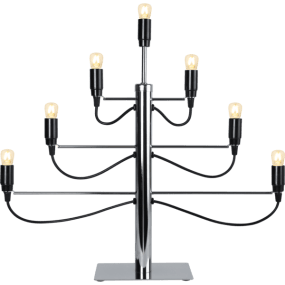 Milano Chrome De Star Trading - Il est fourni avec un c&acirc;ble noir de 1,8 m, un interrupteur et une prise.