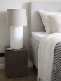 Manhattan 50cm Blanc mat pied de lampe De Hallbergs - Manhattan est une base de lampe élégante avec un design moderne.