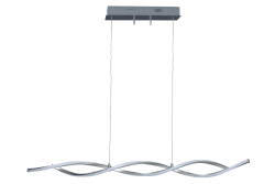 Swirl 110cm Acier suspension De Aneta Lighting - La coupelle de toit de la lampe est en métal avec suspension à crochet et borne de connexion, la prise de la lampe peut être montée.