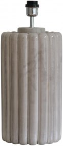 Odessa 38cm Grège pied de lampe De Hallbergs - Livr&eacute; avec c&acirc;ble, interrupteur d'alimentation et prise.