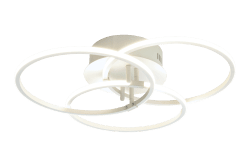 Ringo 45cm Blanc plafonnier De Aneta Lighting - Plafonnier RINGO composé de trois anneaux entrelacés en métal peint en blanc.