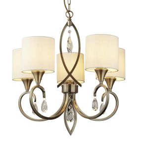 Alberto Ø52 Laiton antique De Searchlight - La suspension Alberto, en métal finition laiton antique, apporte une touche d'élégance et de style à votre intérieur.