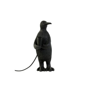 Penguin 34cm Noir lampe de table De Light & Living - Penguin est une lampe charmante et ludique qui apporte lumière et joie dans votre maison !