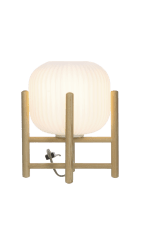 Vinda 30cm Bois lampe de table De Aneta Lighting - dans la lampe et le verre dans l'abat-jour.