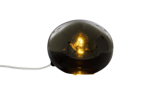 Globus 14cm Couleur fumée lampe de table De Aneta Lighting - Lampe de table globe en verre fum&eacute; avec une source lumineuse &agrave; l&#39;int&eacute;rieur de la sph&egrave;re en verre, qui fournit une lumi&egrave;re d&eacute;corative et chaleureuse.