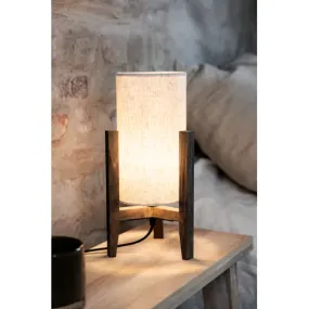 Eruca 34cm Beige lampe de table De Markslöjd - Câble textile noir de 2 m de long avec interrupteur sur le câble et prise murale.