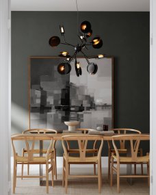 Turno Ø80 Noir suspension De By Rydéns - Ou pourquoi ne pas placer le plafonnier Turno au-dessus de la table à manger ou de la table basse ?