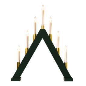 Hilda 7 vert foncé De Pixie Design - Hilda trouve parfaitement sa place sur une fen&ecirc;tre et diffuse une lumi&egrave;re douce et tamis&eacute;e pendant l'Avent et No&euml;l.