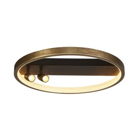 Grace Ø50 Or/noir De Searchlight - Son diffuseur d&eacute;coratif en acrylique, int&eacute;gr&eacute; &agrave; l'anneau, imite des prismes et cr&eacute;e un magnifique jeu de lumi&egrave;re, conf&eacute;rant &agrave; la pi&egrave;ce une ambiance raffin&eacute;e.