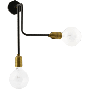 Molecular 30cm Noir applique murale De House Doctor - La combinaison du fer brut et de la surface chaude plaqu&eacute;e laiton donne &agrave; la lampe un look nouveau et excitant.