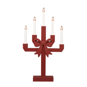 Kerstin ROUGE De Pixie Design - Avec sa forme classique et son joli n&oelig;ud, Kerstin constitue une ravissante d&eacute;coration de No&euml;l, id&eacute;ale pour une fen&ecirc;tre, un bureau ou une table d'appoint.