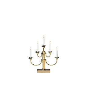 Candelabra 5 Lights Laiton De Konstsmide - Son design raffin&eacute; lui permet de trouver facilement sa place sur un rebord de fen&ecirc;tre, un bureau ou une table, pour une ambiance chaleureuse et conviviale.