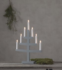Trapp Gris De Star Trading - Le bougeoir a une longueur de c&acirc;ble de 180 cm.