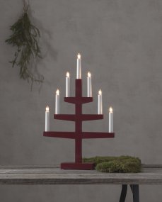 Trapp ROUGE De Star Trading - Le bougeoir a une longueur de c&acirc;ble de 180 cm.