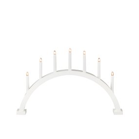 Arch 7 Lights Blanc mat De Konstsmide - Equip&eacute; d&#39;ampoules qui fournissent une lumi&egrave;re agr&eacute;able et contribuent &agrave; une atmosph&egrave;re chaleureuse pendant la p&eacute;riode de No&euml;l.
