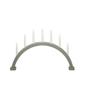 Arch 7 Lights Gris/Vert Mat De Konstsmide - Equip&eacute; d&#39;ampoules qui fournissent une lumi&egrave;re agr&eacute;able et contribuent &agrave; une atmosph&egrave;re chaleureuse pendant la p&eacute;riode de No&euml;l.