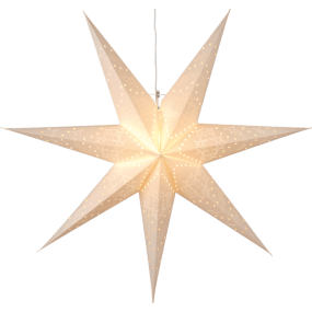 Sensy Ø100 Blanc De Star Trading - &Eacute;toile en papier &agrave; motifs de couleur blanche.