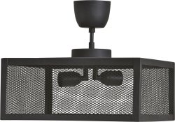 Grid 35cm Noir plafonnier De PR Home - Le plafonnier Grid en m&eacute;tal noir avec suspension &agrave; crochet est une lampe robuste qui s&#39;int&egrave;gre bien dans de nombreux environnements.