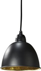 Chicago Ø18 Noir suspension De PR Home - La lampe est dot&eacute;e d'un c&acirc;ble de 1,2 m&egrave;tre de long avec une douille de plafond de la m&ecirc;me couleur que la lampe.