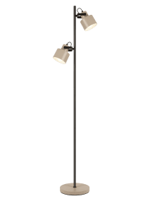 City 2 Beige/noir lampadaire De Aneta Lighting - Le lampadaire City s&eacute;duit par son design moderne et &eacute;l&eacute;gant, alliant avec raffinement le m&eacute;tal noir et beige.