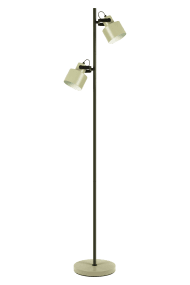 City 2 Vert/noir lampadaire De Aneta Lighting - Il est fourni avec un c&acirc;ble de 2 m&egrave;tres, un interrupteur au pied et une prise secteur.