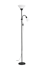 Vigo Noir lampadaire De Aneta Lighting - Le lampadaire Vigo allie avec style et praticit&eacute; les avantages d'un lampadaire et d'une lampe de table.