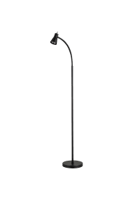 Boden Noir lampadaire De Aneta Lighting - Id&eacute;al comme lampe de lecture &agrave; c&ocirc;t&eacute; du canap&eacute; ou de votre repose-pieds pr&eacute;f&eacute;r&eacute;, il est fabriqu&eacute; en m&eacute;tal noir et arbore une forme &eacute;l&eacute;gante qui s'int&egrave;gre harmonieusement &agrave; tous les int&eacute;rieurs.