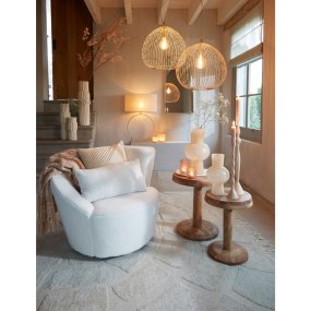 Rilana Ø45 Beige suspension De Light & Living - 