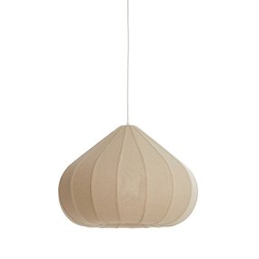 Zubeda Ø60 Brun suspension De Light & Living - Zubeda est une suspension élégante dotée d'un abat-jour en lin brun naturel.