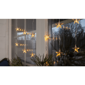 Rideau Lumineux Star 1,8m Transparent De Star Trading - Placez le rideau comme une belle d&eacute;coration avec une belle lumi&egrave;re dans la fen&ecirc;tre.