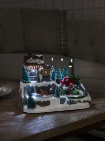 Décoration De Noël Mécanique Avec Vente De Sapins De Noël 17cm Multicolore De Konstsmide - Avec des lumi&egrave;res LED color&eacute;es, des personnages en mouvement et de la musique de No&euml;l, vous pouvez apporter une atmosph&egrave;re chaleureuse et nostalgique dans votre maison.