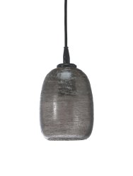 Jonna Ø12 Brun lampe de fenêtre De PR Home - Détails métalliques en noir mat et un câble textile noir de 3 mètres de long avec prise murale.