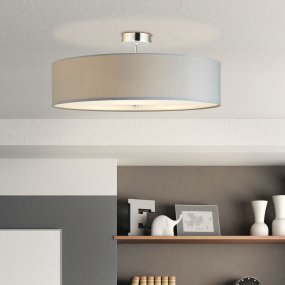 Andria Ø60 Gris plafonnier De Brilliant - Avec sa palette de couleurs grises tendance, il crée une atmosphère agréable et peut être facilement combiné avec différents styles d'intérieur.