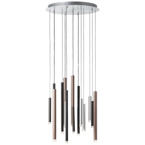 Cembalo Ø55 Aluminium suspension De Brilliant - La suspension est réglable en trois niveaux à l'aide d'un interrupteur mural standard, et le câble est réglable en longueur pour s'adapter parfaitement aux tables à manger ou aux portes.