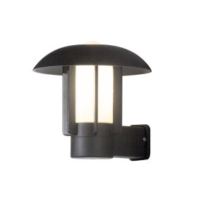 Heimdal Noir lampe d’extérieur De Konstsmide - Sa construction robuste et son plafond voûté créent une lumière agréable orientée vers le bas, idéale pour les entrées, les allées et les patios.