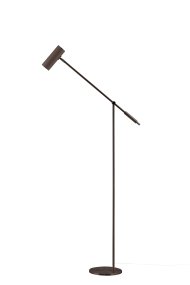 Hubble Read Bronze lampadaire De Globen Lighting - Son abat-jour lisse et nervuré lui confère un style unique et permet d'orienter la lumière précisément où vous le souhaitez.