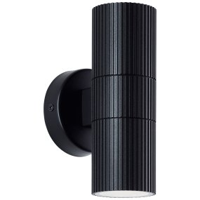 Keola Noir lampe d’extérieur De Brilliant - Le luminaire de façade Keola à double orientation est un ajout moderne et fonctionnel à votre éclairage extérieur.