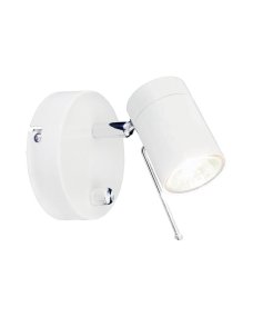 Correct Blanc lampe de lecture De By Rydéns - Une tige m&eacute;tallique situ&eacute;e en haut de la t&ecirc;te de la lampe vous permet de diriger la lumi&egrave;re selon vos besoins sans risque de surchauffe.