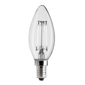 LED E14 Forme Bougie 4W 2700K Dimmable Transparent De Unison - Dur&eacute;e de vie&nbsp;: 15&nbsp;000&nbsp;h.