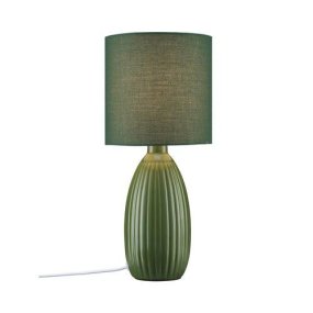 Uno 37cm Vert lampe de table De PR Home - Den mattgr&ouml;na lampfoten av keramik i kombination med den gr&ouml;na lampsk&auml;rmen bidrar med en harmonisk k&auml;nsla till rummet.