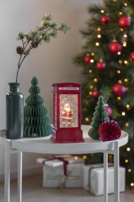 Lanterne remplie d'eau Cabine téléphonique ROUGE De Konstsmide - Cette lanterne &agrave; eau en forme de cabine t&eacute;l&eacute;phonique est une charmante d&eacute;coration de No&euml;l.