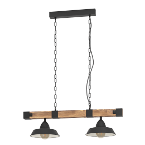 Oldbury 86cm Noir De Eglo - Id&eacute;ale au-dessus d'une table &agrave; manger ou dans une cuisine, elle vous permettra de cr&eacute;er une atmosph&egrave;re conviviale et tendance, pleine de caract&egrave;re.